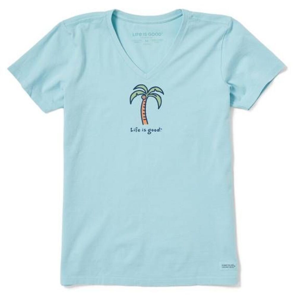 🔸️Life Is Good Turquoise Vneck Short Sleeve Top Medium
